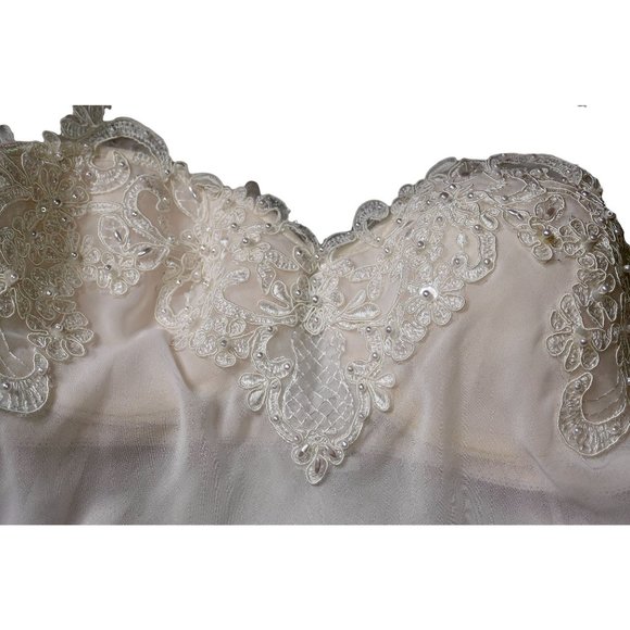 NWT Linea Donatella Blush Pink Bridal Molded Cups Babydoll Lingerie Set Small - Picture 5 of 8